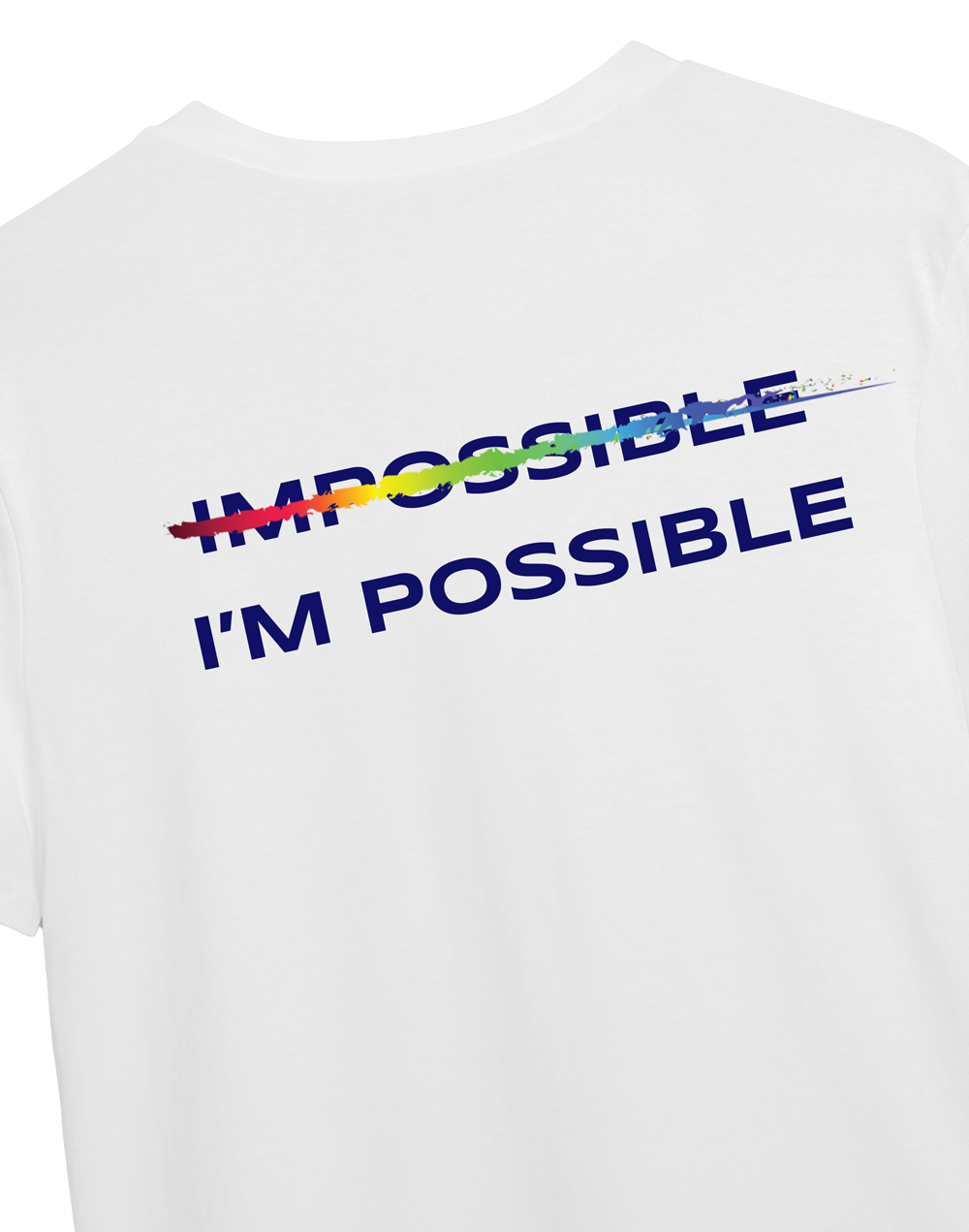 I'M POSSIBLE™ Allwearness White Short-Sleeve Tee: Spectrum | Close-up