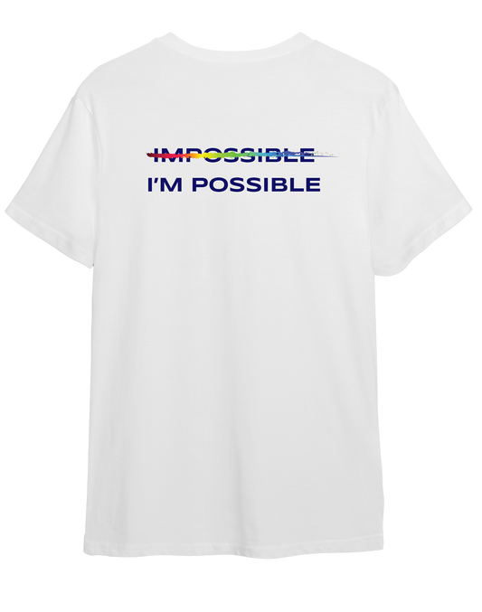 I'M POSSIBLE™ Allwearness White Short-Sleeve Tee: Spectrum | Back